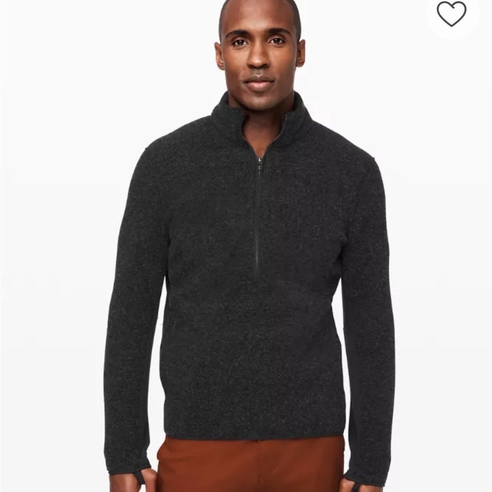 Men's Tundra Trek Charcoal Gray Half-Zip Sweater